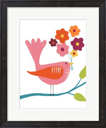 Framed Cute Bird III Print