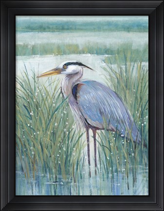 Framed Wetland Heron II Print
