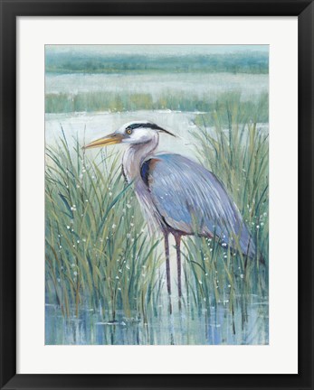 Framed Wetland Heron II Print