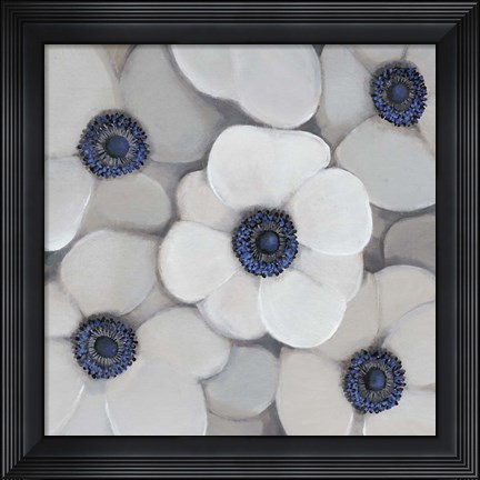 Framed White Anemone I Print