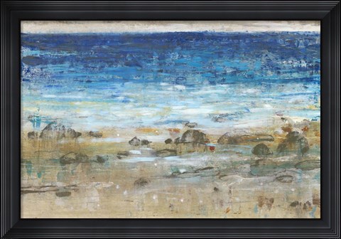 Framed Rocky Shoreline I Print