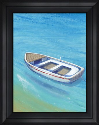 Framed Anchored Dingy I Print