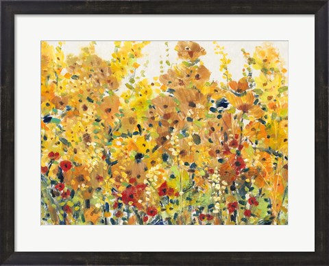 Framed Golden Summer Garden I Print