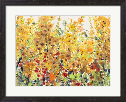 Framed Golden Summer Garden II Print