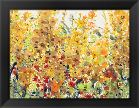 Framed Golden Summer Garden II Print