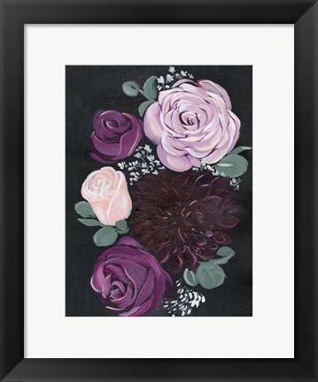 Framed Dark &amp; Dreamy Floral II Print