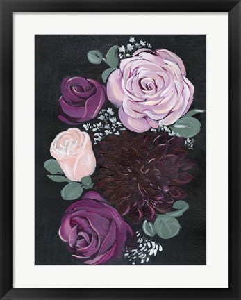 Framed Dark &amp; Dreamy Floral II Print