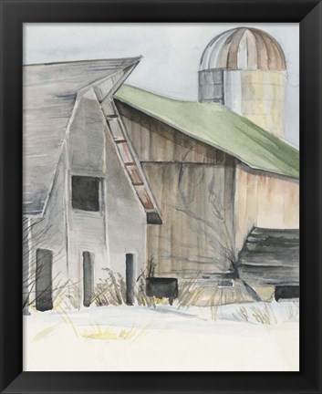 Framed Winter Barn II Print