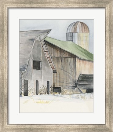 Framed Winter Barn II Print