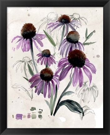 Framed Purple Wildflowers II Print