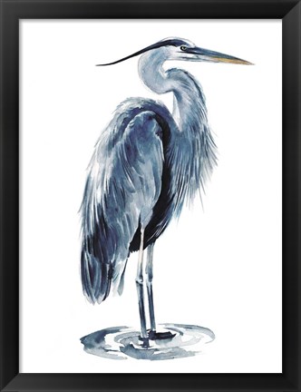 Framed Blue Blue Heron I Print