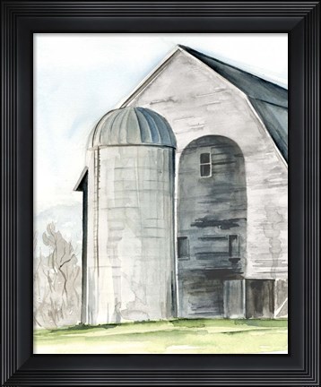 Framed Weathered Barn I Print