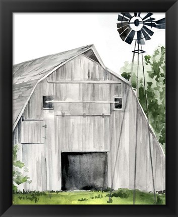 Framed Weathered Barn II Print