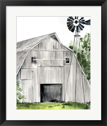 Framed Weathered Barn II Print