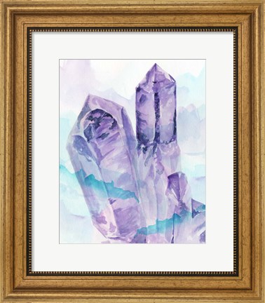 Framed Crystal Facets I Print