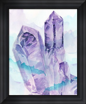 Framed Crystal Facets I Print