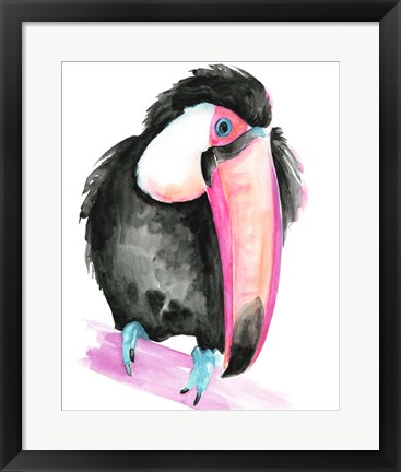 Framed Technicolor Toucan I Print