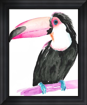 Framed Technicolor Toucan II Print