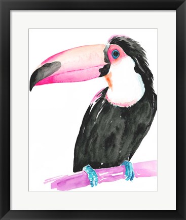 Framed Technicolor Toucan II Print