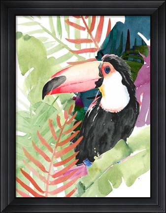 Framed Toucan Palms I Print