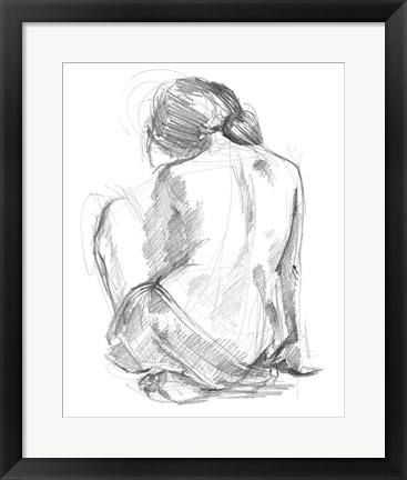 Framed Sitting Pose I Print