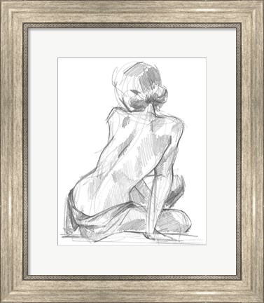Framed Sitting Pose II Print