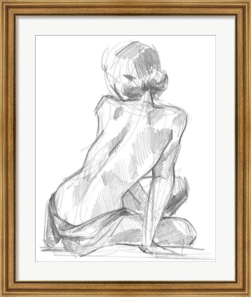 Framed Sitting Pose II Print