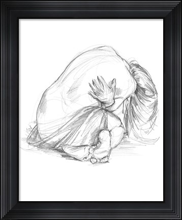 Framed Sitting Pose III Print