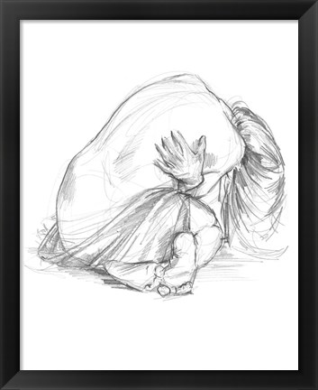 Framed Sitting Pose III Print