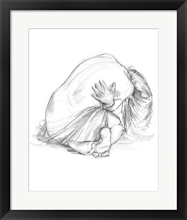 Framed Sitting Pose III Print