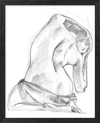 Framed Sitting Pose IV Print