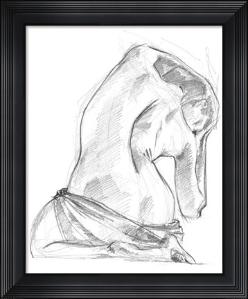 Framed Sitting Pose IV Print