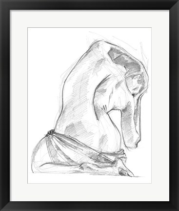 Framed Sitting Pose IV Print