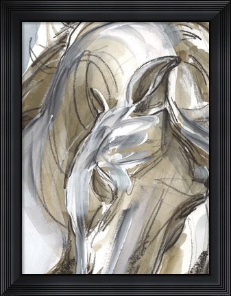 Framed Horse Abstraction I Print