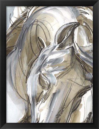 Framed Horse Abstraction I Print