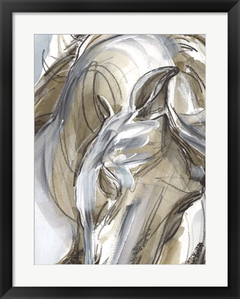 Framed Horse Abstraction I Print