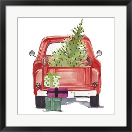 Framed Christmas Cars III Print