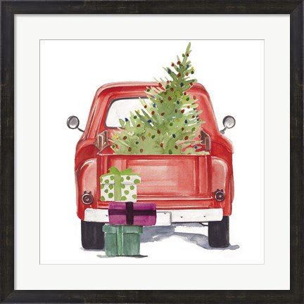 Framed Christmas Cars III Print