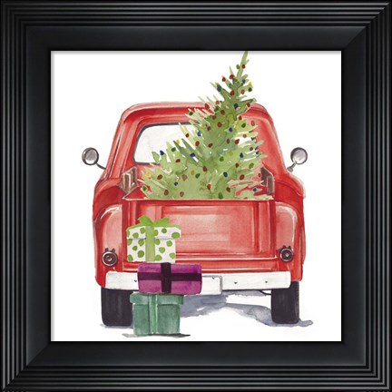Framed Christmas Cars III Print