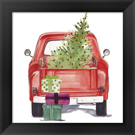 Framed Christmas Cars III Print