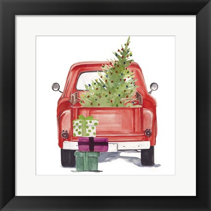 Framed Christmas Cars III Print