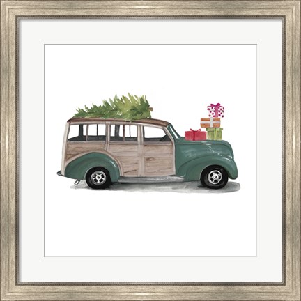 Framed Christmas Cars IV Print