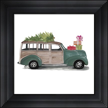Framed Christmas Cars IV Print