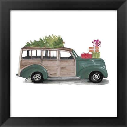 Framed Christmas Cars IV Print