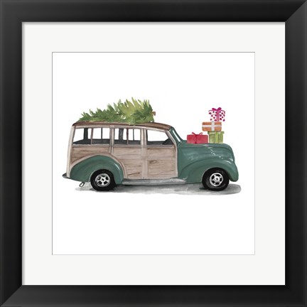 Framed Christmas Cars IV Print