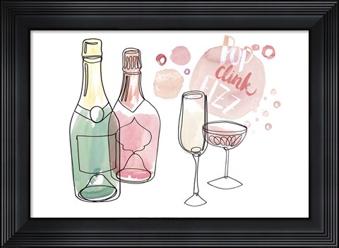 Framed Champagne Wishes  I Print