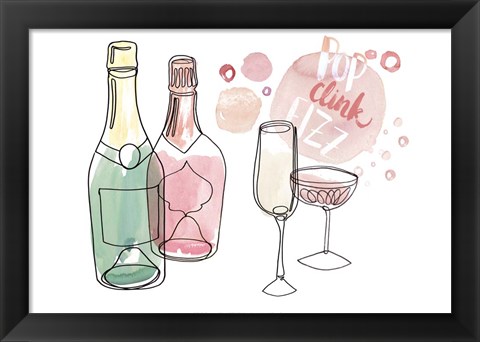 Framed Champagne Wishes  I Print