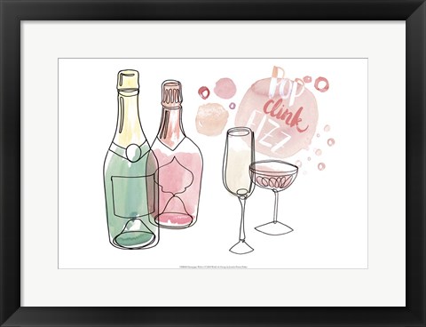 Framed Champagne Wishes  I Print