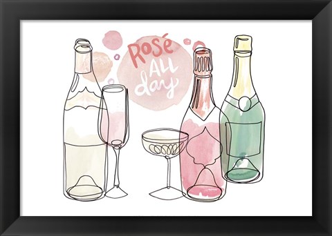 Framed Champagne Wishes  II Print