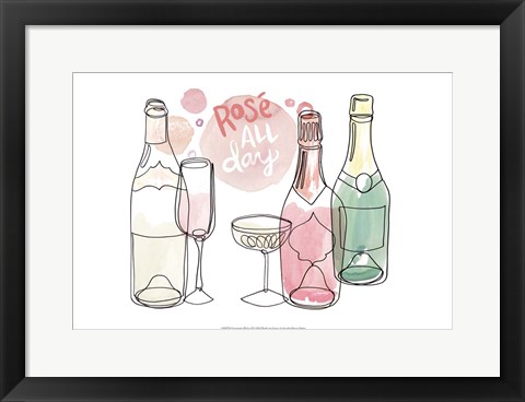 Framed Champagne Wishes  II Print